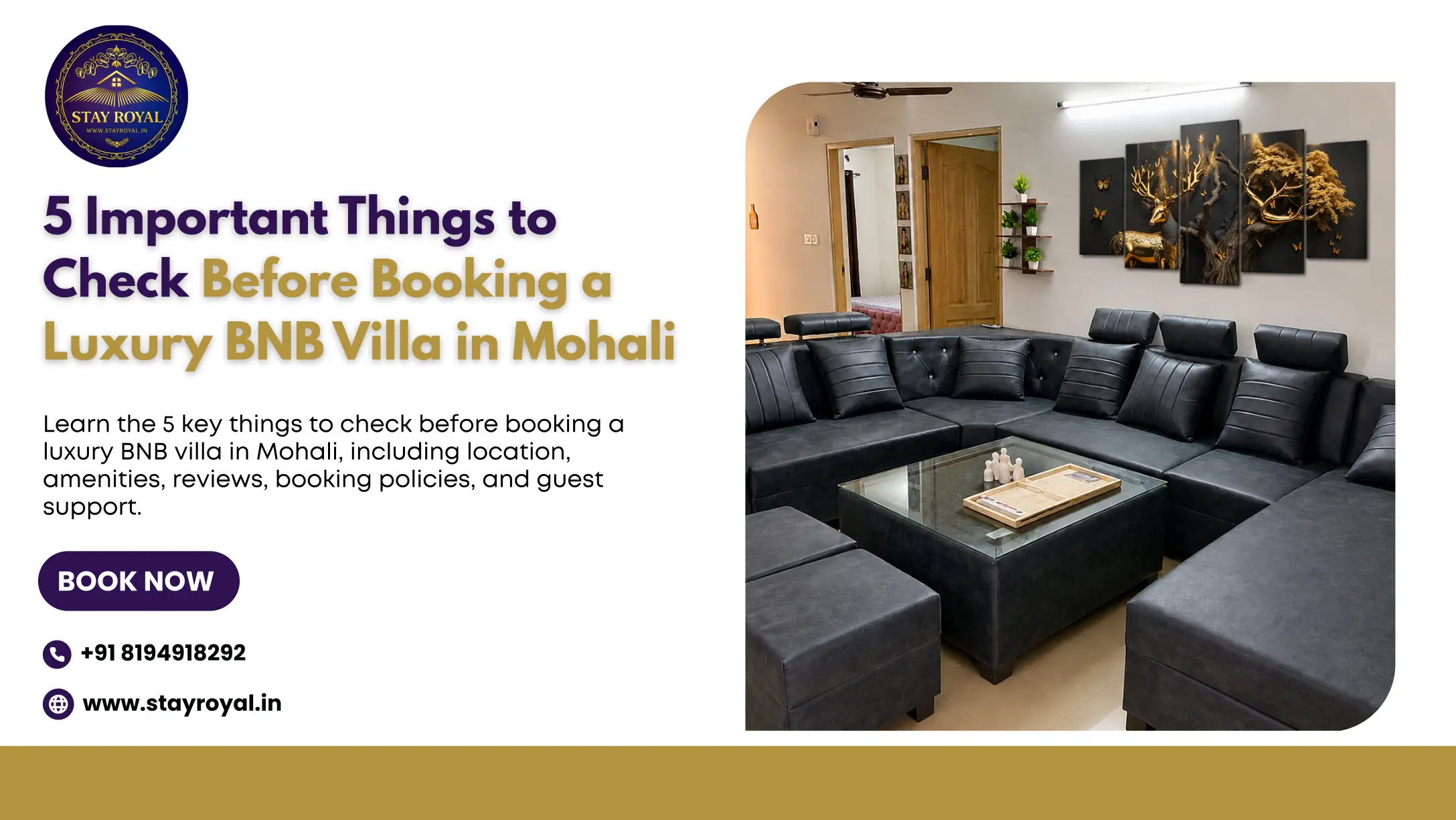 5 Important Things to Check Before Booking a Luxury BNB Villa in Mohali