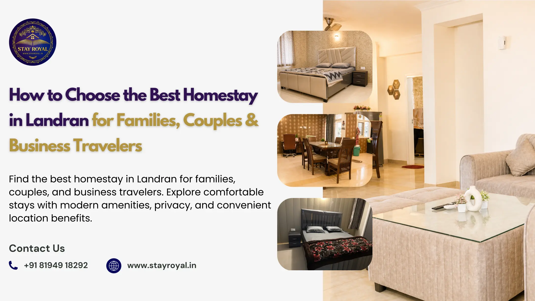 How to Choose the Best Homestay in Landran for Families, Couples & Business Travelers